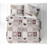 Podpěrová s.r.o. Bavlněné povlečení PATCHWORK perníkový Velikost: 140x220 cm (1 ks), 70x90 cm (1 ks)