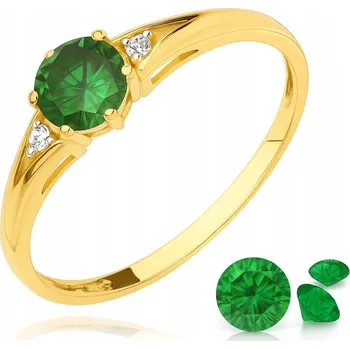Prsten ZLATÝ PRSTÝNEK 585 ZELENÉ OČKO