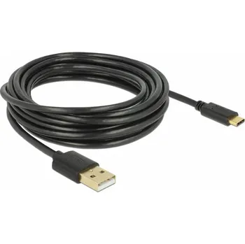Mobilní telefon Delock USB kabel USB 2.0 USB-A zástrčka, USB-C ® zástrčka 4.00 m černá 83669