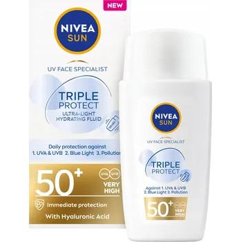 Opalování Nivea Sun Triple Protect Hydratační balzám na obličej SPF50+ 40 ml