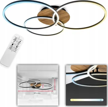 Kulatý Stropní Svítidlo NS-Lighting 67,4 x 10,8 cm černá