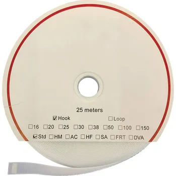 Zip FASTECH® T0101600000325 pásek se suchým zipem, zalepení hotmelt , háčková část, (d x š) 25000 mm x 16 mm, bílá, 25 m