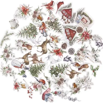 Vánoční dekorace DP Craft Papírové výřezy Vánoční 49 ks