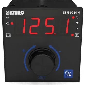 Emko ESM-9944-N 2bodový, P, PI, PD, PID termostat Pt100, J , K, R , S -200 do 1700 °C relé 7 A, relé 5 A (d x š x v) 96 x 96 x 96 mm