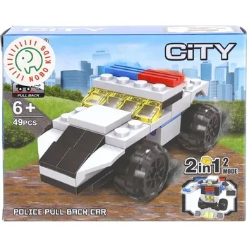 ostatní stavebnice Městské stavební Stavebnice 2v1 policejní auto robot