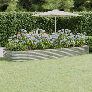 Obraz VidaXL stříbrný plast Květináč 373 cm x 140 x 36 cm