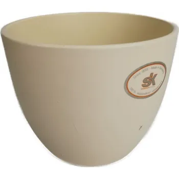 Květináč Keramický květináč Basel matný 12 cm krémový, 2. jakost