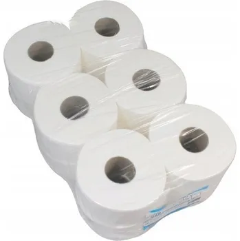 Toaletní papíry Toaletní papír bílý jumbo celulóza 100 m, role 2 v, 12 ks