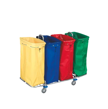 Úklidový vozík Textilní vak 120 l Barva: červená