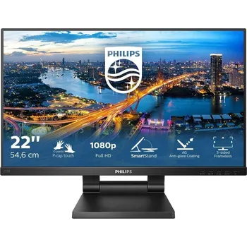 Monitor Philips MT 21,5" 222B1TC - 1920x1080,IPS,75Hz,Dotykový,D-Sub,HDMI,DP,USBhub,Repro