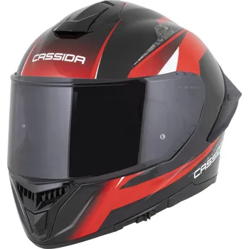 Helma na motorku Přilba Integral GTS 2.1 Mega, CASSIDA (černá/červená/bílá) plexi s přípravou pro Pinlock 2026 XS (53 až 54 cm)