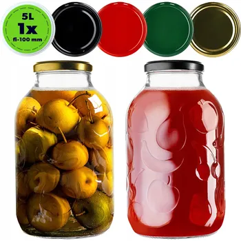 Sklenice Skleněná zavařovací sklenice Kadax 5 l na zavařeniny, čirá