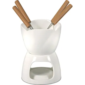Fondue fondue na čokoládu COLLEZIONE BIANCA sada 6díl. keramická
