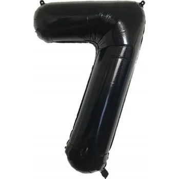 Balónek FOLIOVÝ BALÓNEK ČERNÝ SEDMIČKA 40" ČÍSLICE ČERNÁ 100 CM SEDM NAROZENIN HELIUM
