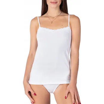 Bellivalini Dámský top s krajkou, bavlněné tílko bavlna BLV50-221 Bílý XXL
