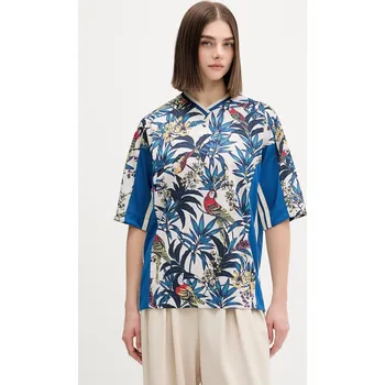 Pánské tričko Tričko adidas x Farm Rio KD4629 modrá 55X, vel. L