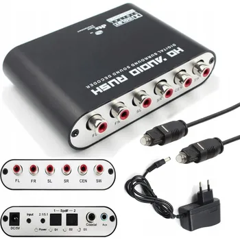Převodník zvuku SwiatKabli 1A2-02-28 5.1 na 2.1