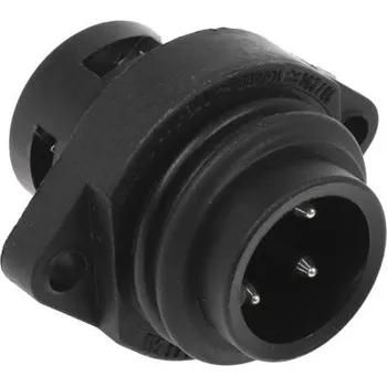 Elektrická zásuvka Hirschmann Kulatý konektor, Montáž příruby, počet kontaktů: 3 plus PE, Zástrčka, pohlaví kontaktu: Samec, IP67