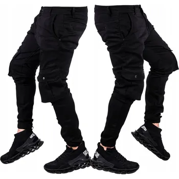 Pánské kalhoty Jogger kalhoty kapsáče JEANSY černé PHILIP vel. 40