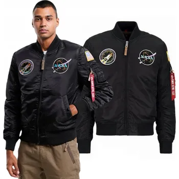 Moto bunda Bunda Alpha Industries MA-1 VF NASA 166107 212 Černá / Fialová M
