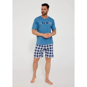 Pánské pyžamo Pyžamo Cornette 326/204 Arizona kr/r S-2XL pánské modrá M