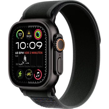 Chytré hodinky Apple Watch Ultra 2 (2024) GPS plus Cellular 49 mm Titanový kryt Řemínek Trail Loop černá S/M