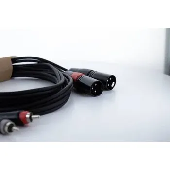 Audio kabel Cordial EU 1 MC XLR propojovací kabel [2x XLR zástrčka 3pólová - 2x cinch zástrčka] 1 m černá