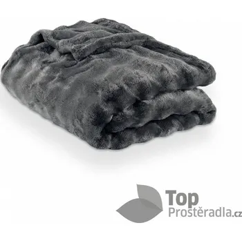 deka Mikroplyšová deka WAVE Collection 230x200 Tmavě šedá