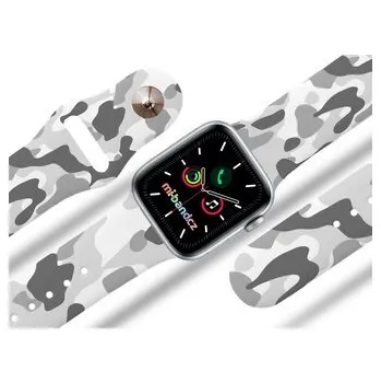 Chytré hodinky Apple watch řemínek Maskáč šedý,Bílá,42/44/45/46/49mm