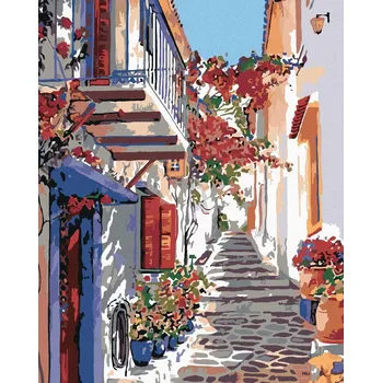 Dětské zboží Diamantové malování Diamondi - ŠPANĚLSKÁ ULIČKA, 40x50 cm, vypnuté plátno na rám