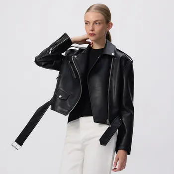 Dámský kabát Reserved - Bunda s umělé kůže - černý - 445IA-99X - 445IA-99X-L