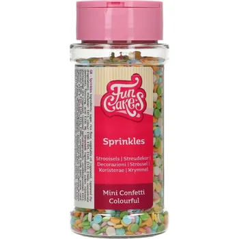 Jedlá dekorace na dort FunCakes Sprinkles - sypání barevné mini konfety 60g