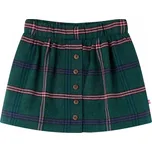 SUKNĚ DĚTSKÁ KOSTKOVANÁ TMAVĚ ZELENÁ 104