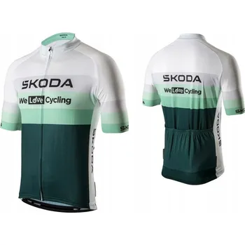 cyklistický dres Cyklistický dres Škoda XXL bílý