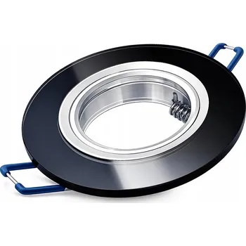 Bodové svítidlo Halogenové LED svítidlo GU10 kulaté černé skleněné