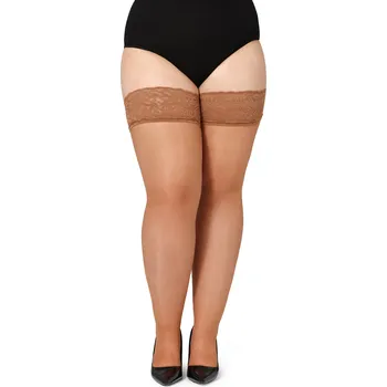 Dámské punčochy Bellivalini Dámské samodržící punčochy 20 DEN Plus Size BLV-GI-1126 4XL