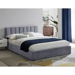 Signal Manželská postel MONTREAL VELVET 140 | šedá/tap.192