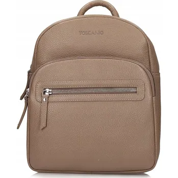 Městský batoh Dámský elegantní kožený Batoh z přírodní kůže Toscanio T1144 béžový