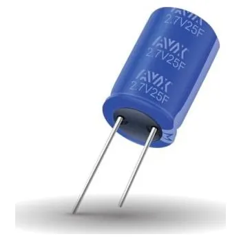 Superkondenzátor, řada: SCC 400F -10 → plus 30procent 5mΩ 2.3V dc, Průchozí otvor, 35 (Dia.) x 68mm KYOCERA AVX