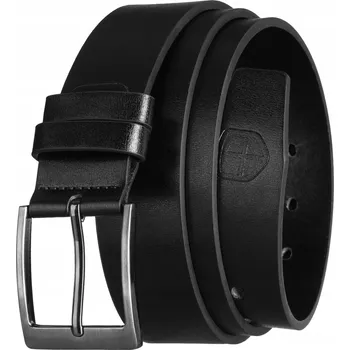 Opasek Pásek ke kalhotám pánský s klasickou sponou černý Peterson z eko kůže