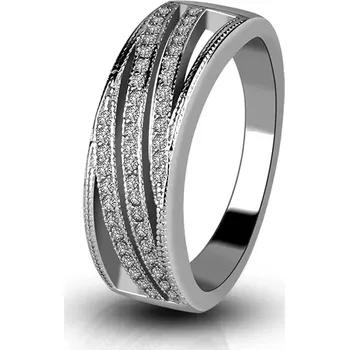 Prsten ELENYS Třpytivé linie – prsten ze sterlingového stříbra 925 Velikost: 5 (EU: 49-50) prsten ze sterlingového stříbra 925