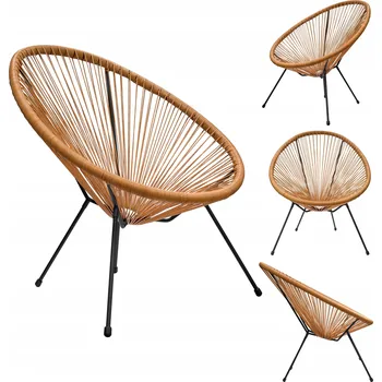 Zahradní nábytek Zahradní židle Home Select technorattan hnědá