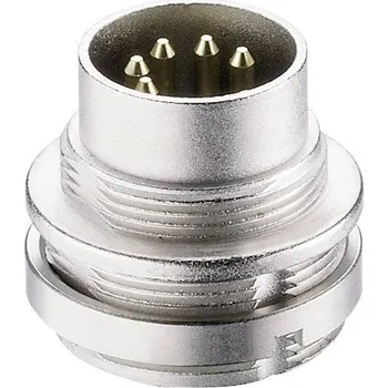 Elektrická zásuvka Lumberg 0314 03 DIN kruhový konektor zástrčka, vestavná rovná Pólů: 3 stříbrná 1 ks