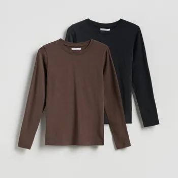 Dámský kabát Reserved - Dlouhý bavlněný rukáv 2 ks - černý - 045HQ-99X - 045HQ-99X-XS