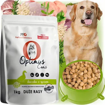 Krmivo pro psa Krmivo Optimus Canis Premium Dospělí psi velkých plemen KACHNA S RÝŽÍ 1 kg