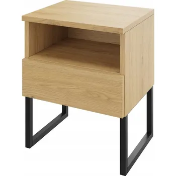 Noční stolek Noční stolek s nohami, šuplík a policí, zacvakávací, šířka 40 cm