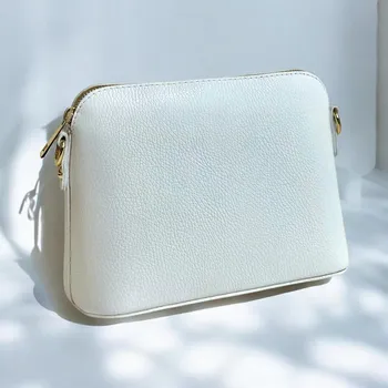 Kabelka Dámská kožená kabelka crossbody 5232 bílá, MAXFLY