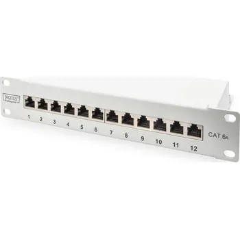 Switch Digitus DN-91612S-EA-G 12 portů síťový patch panel 254 mm (10) CAT 6A 1 U osazený