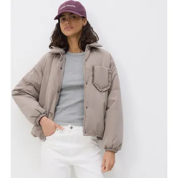 Dámský kabát Reserved - Bunda s límcem - šedobéžová - 503IA-74X - 503IA-74X-M