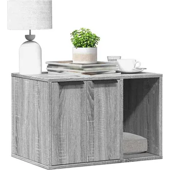 vidaXL Kryt na kočičí toaletu 60 x 40 x 40 cm, dřevěné [857729] Barva: šedá sonoma